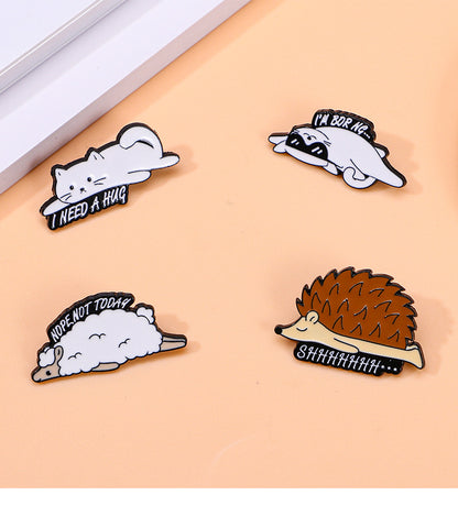 Procrastination Animal Pins