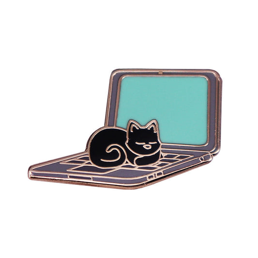 Cat Sleeping on Laptop Pins