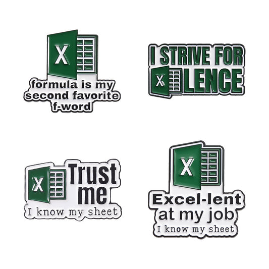 EXCEL Table Series Funny Pins