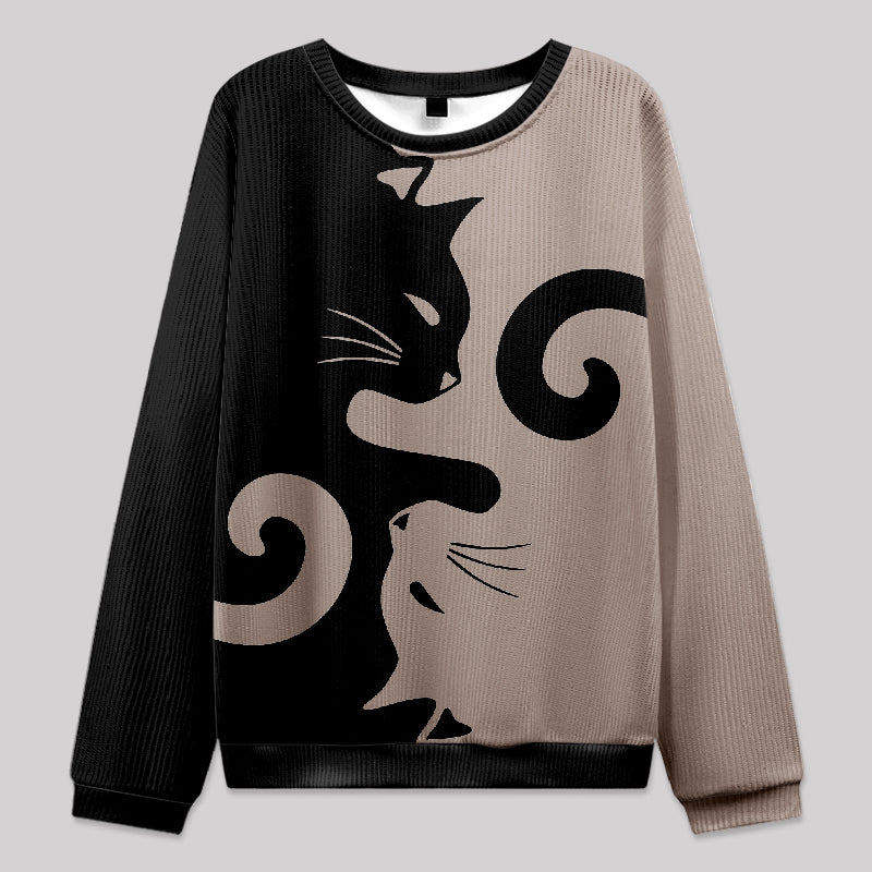 Cats Rule Knit Sweatshirt