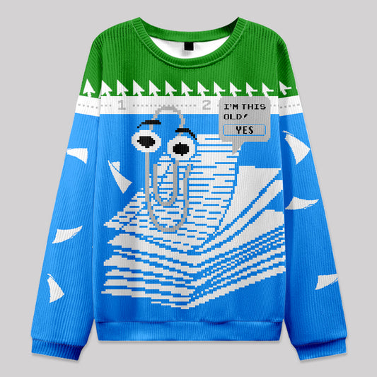 Clippy Knit Sweatshirt