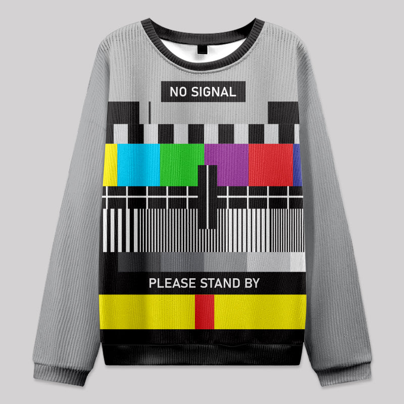 Retro TV Test Card Knit Sweatshirt