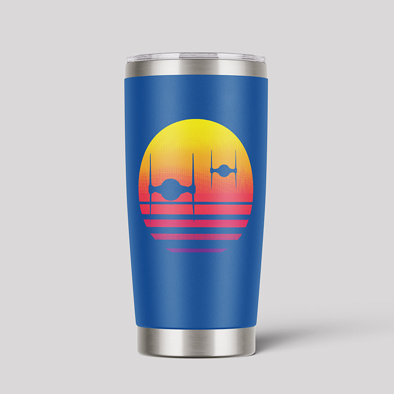 Tie Fighter Sunset Geeks Tumbler