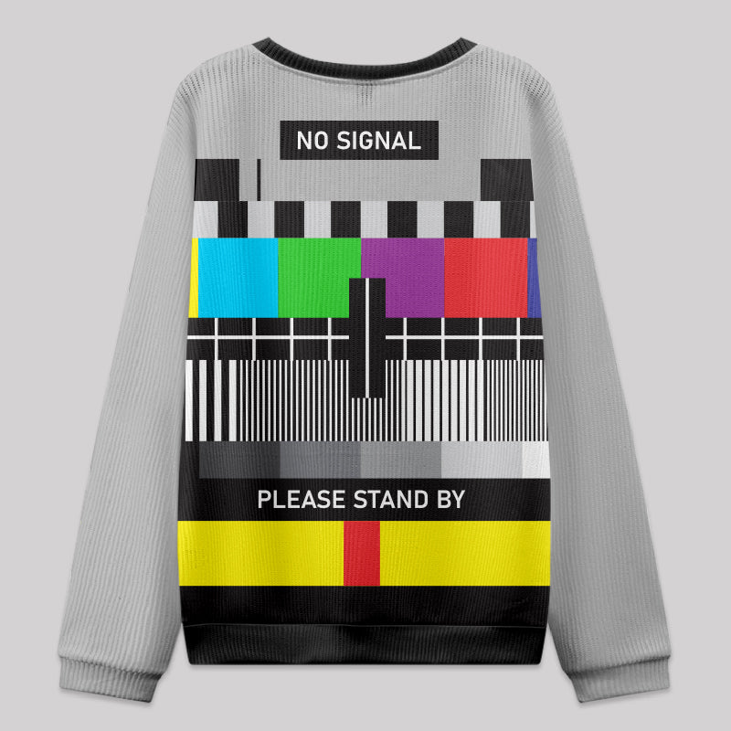 Retro TV Test Card Knit Sweatshirt