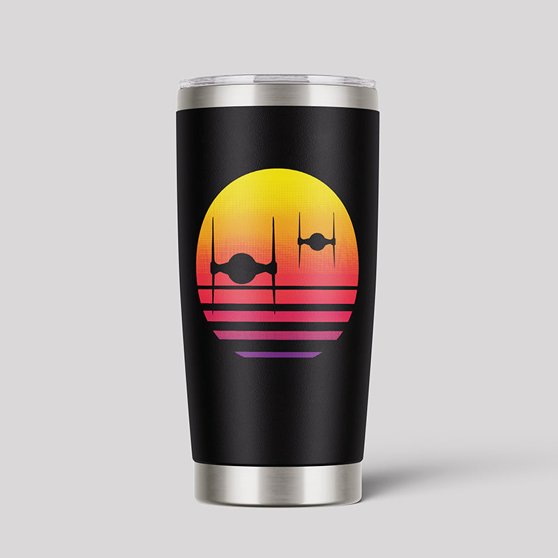 Tie Fighter Sunset Geeks Tumbler