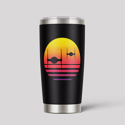 Tie Fighter Sunset Geeks Tumbler