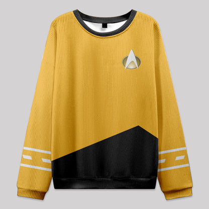 Spaceship Uniform Yellow Knit Sweatshirt