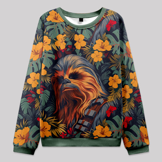 Chewbacca Flowers and Trees Knit Sweatshirt