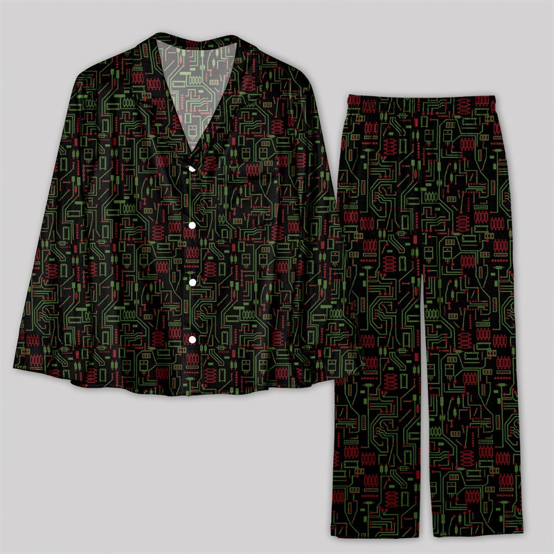 Christmas Circuit Board Pajamas Set