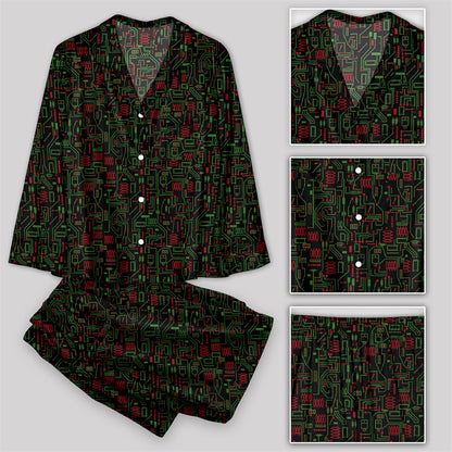 Christmas Circuit Board Pajamas Set