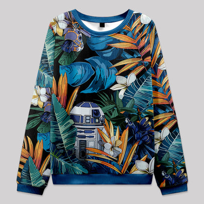 R2-D2 Hawaiian Leaves Knit Sweatshirt