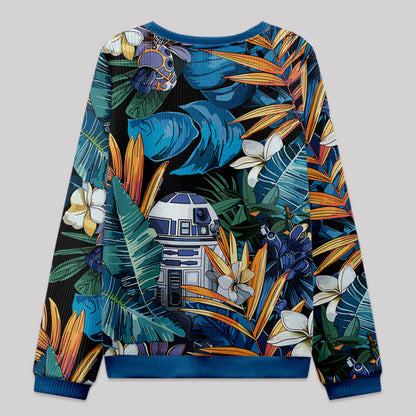 R2-D2 Hawaiian Leaves Knit Sweatshirt