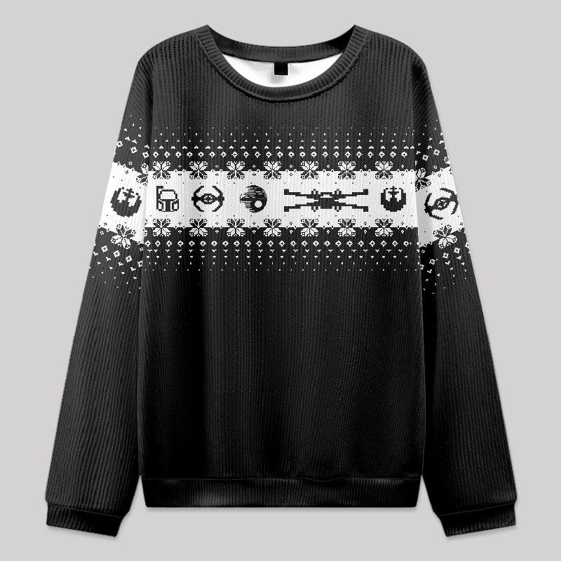 Sci-fi Film Icon Black Knit Sweatshirt