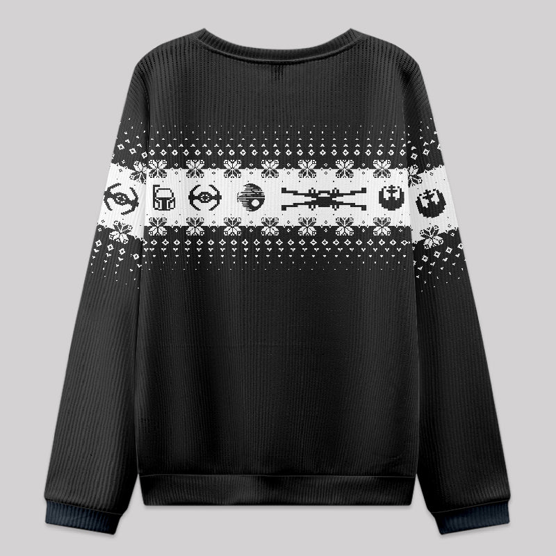 Sci-fi Film Icon Black Knit Sweatshirt