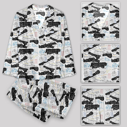 Mathematical Black and White Matching Pajamas Set