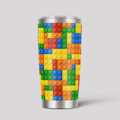 Colorful Building Blocks Puzzle Geeks Tumbler