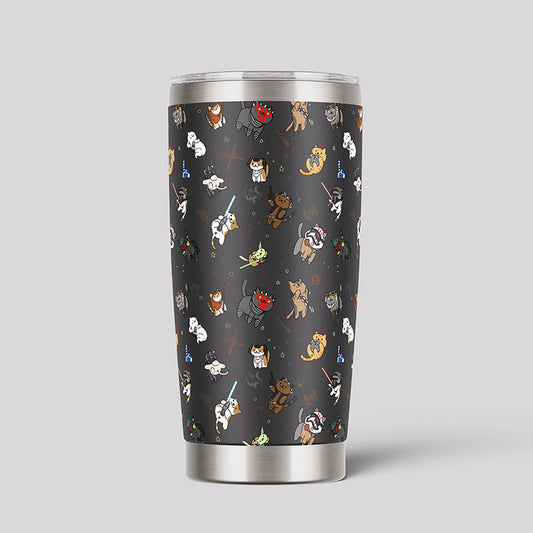 Tie The Fighter Cat Funny 20oz Tumbler