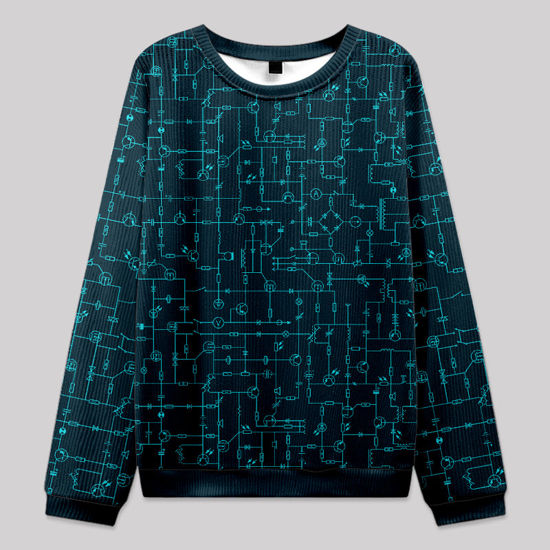 Electronic Components Arrow Dark Blue Knit Sweatshirt