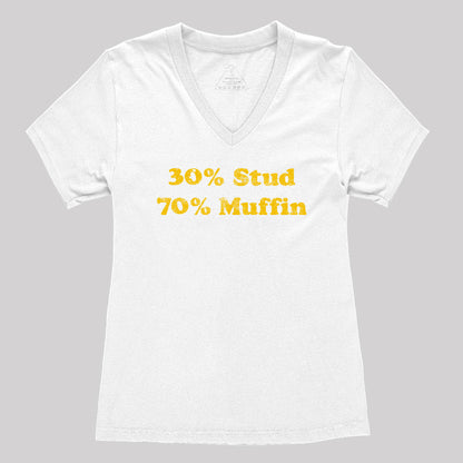 30 Stud 70 Muffin Women's V-Neck T-shirt