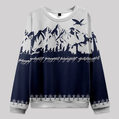 Mountains of Mordor Navy Knit Sweatshirt