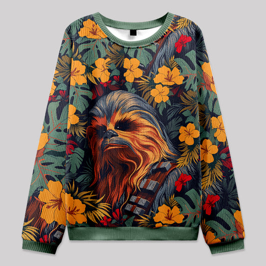 Chewbacca Flowers and Trees Knit Sweatshirt