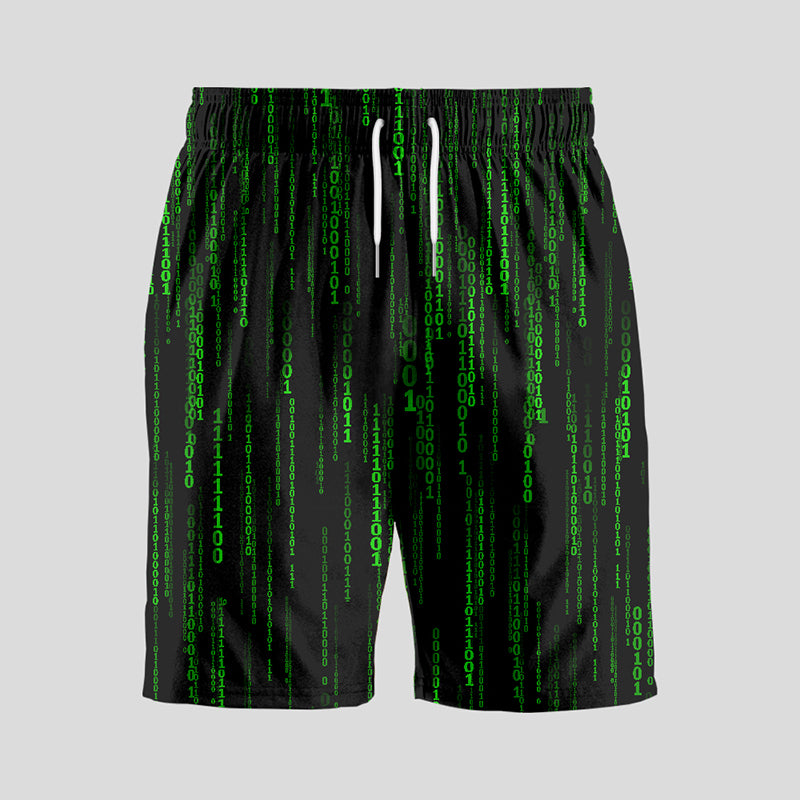 The Matrix Black Green Design Art Shirt & Short Set