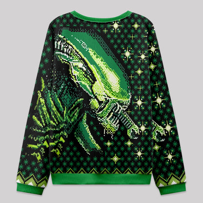 Alien Green Knit Sweatshirt