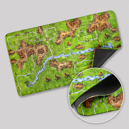 Towns Board Game Map Grass Green Geek Mouse Pad