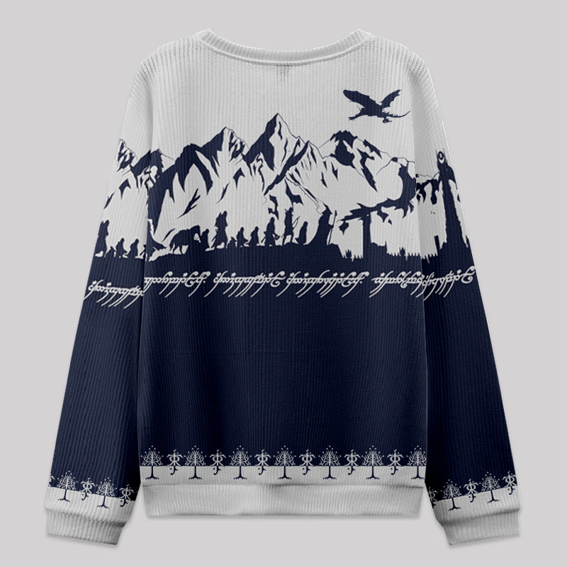 Mountains of Mordor Navy Knit Sweatshirt