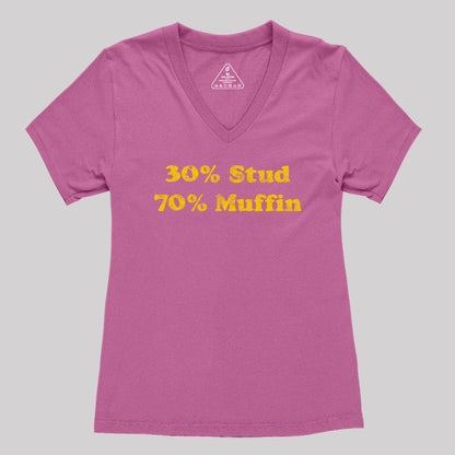 30 Stud 70 Muffin Women's V-Neck T-shirt