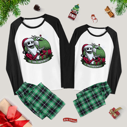 Skeleton Christmas Halloween Couple Pajama Set