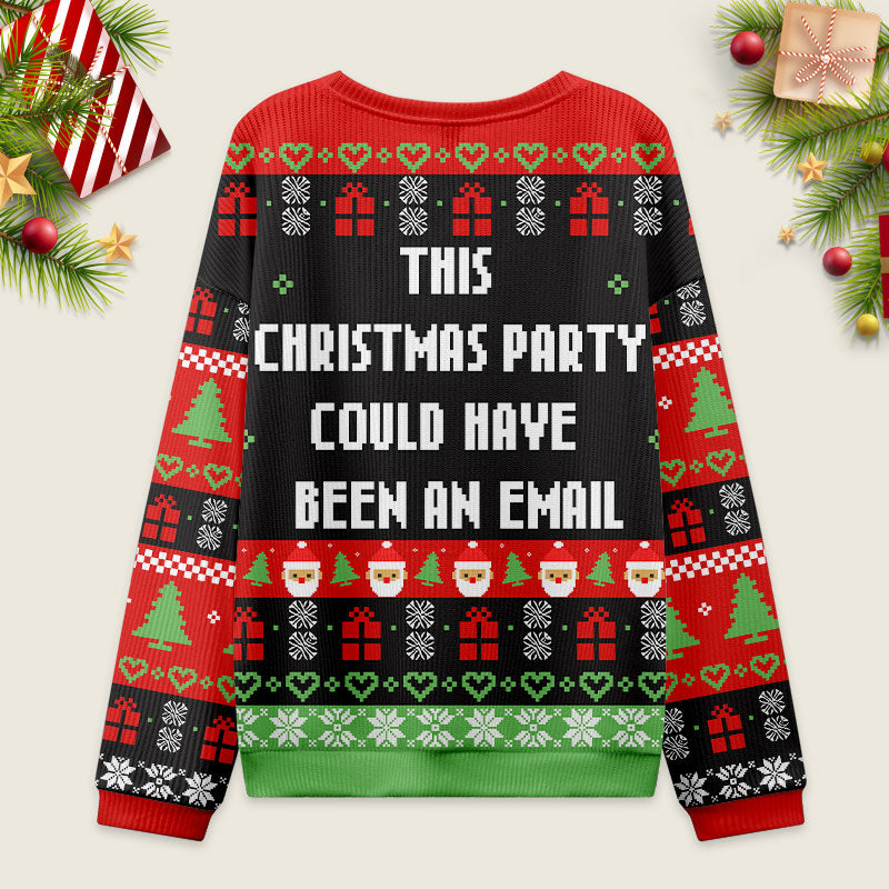 This Christmas Party Ugly Christmas Knit Sweatshirt