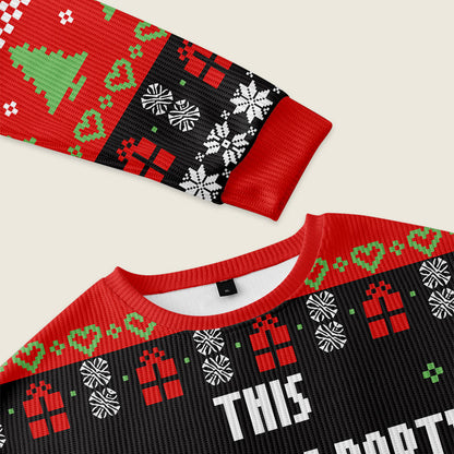 This Christmas Party Ugly Christmas Knit Sweatshirt