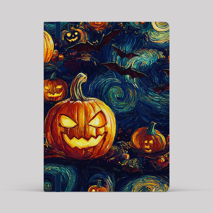 Halloween Pumpkin Lantern Van Gogh Style Notebook