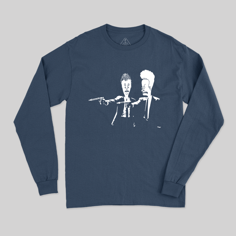 Beavis And Butthead Pulp Fiction Nerd Long Sleeve T-Shirt