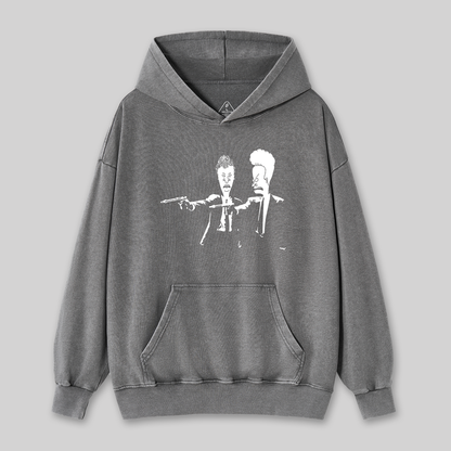 Beavis And Butthead Pulp Fiction Washed Hoodie