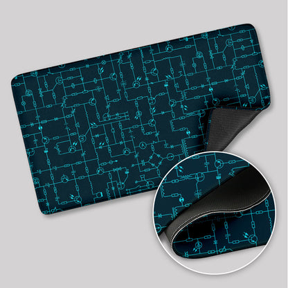 Electronic Components Arrow Dark Blue Geek Mouse Pad