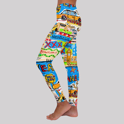 Funny Doodles Geek Leggings