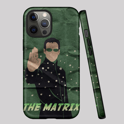 The Matrix Draw Newspaper Green Geek Phone Case