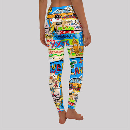 Funny Doodles Geek Leggings