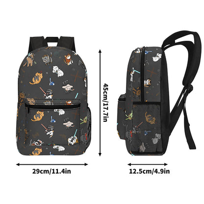 Tie The Fighter Cat Funny Geek Backpack