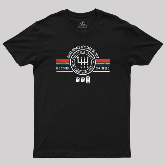 Three Pedals Heritage Society Geek T-Shirt