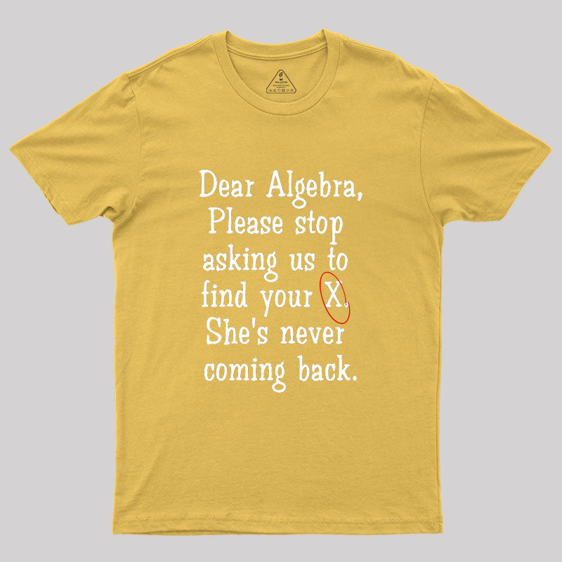 Dear Algebra Geek T-Shirt