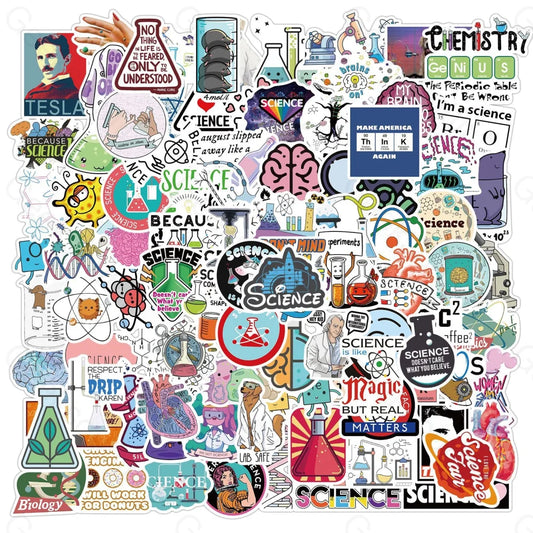 100 Pieces Laboratory Doodles Stickers