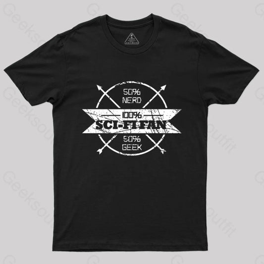 100% Scifi Fan T-Shirt Black / S