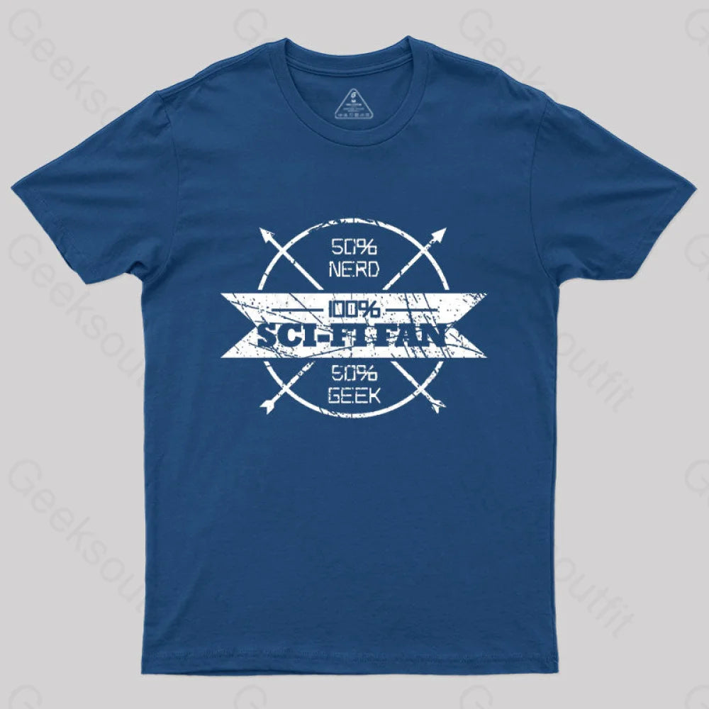 100% Scifi Fan T-Shirt Navy / S