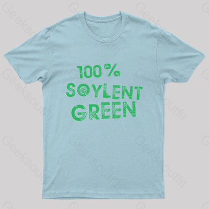 100% Soylent Green Geek T-Shirt Light Blue / S