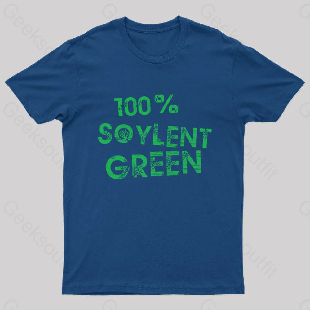 100% Soylent Green Geek T-Shirt Navy / S