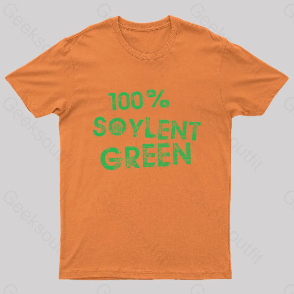 100% Soylent Green Geek T-Shirt Orange / S