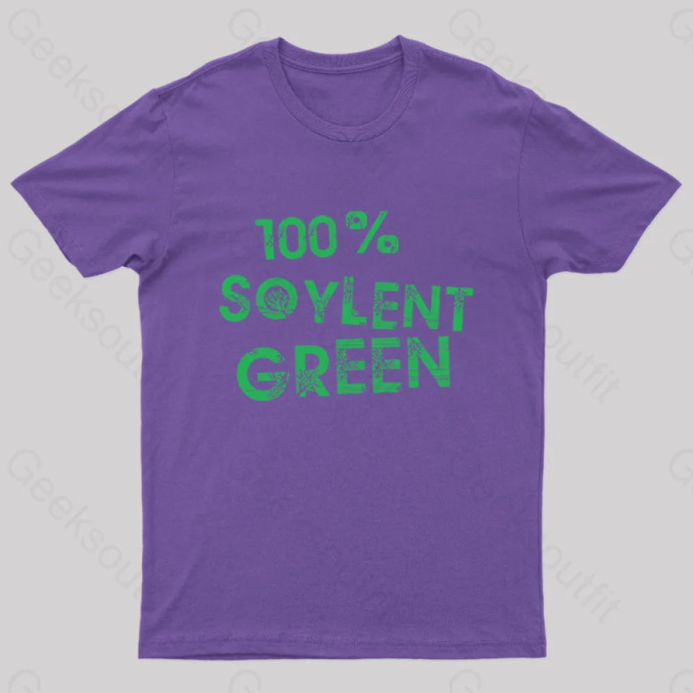 100% Soylent Green Geek T-Shirt Purple / S